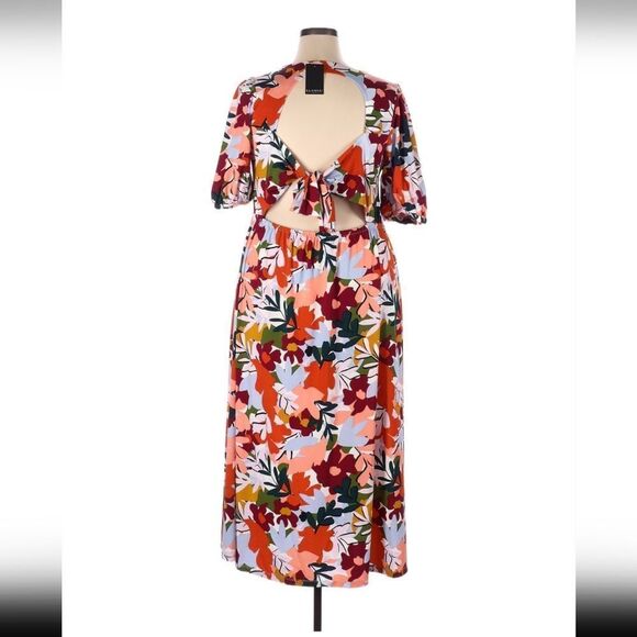 Eloquii 18 plus women's dress autumn floral - Picture 3 of 3